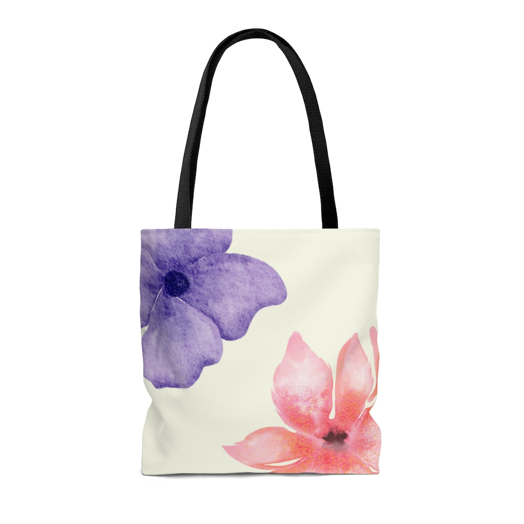 Fresh Floral Print Beach Shopper Tote Bag Medium - Executive-Skincare