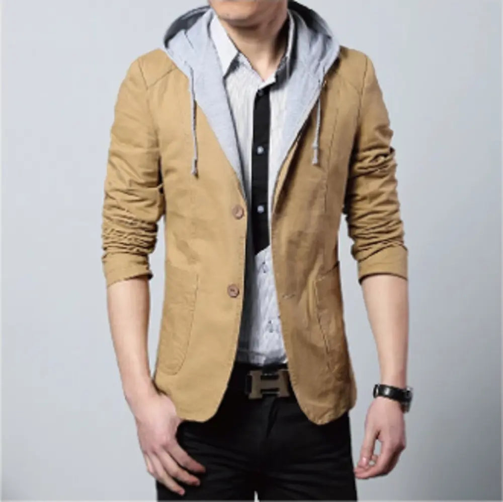 Mens Street Style Hooded Blazer - Image #2