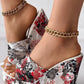 Women Shoes Fashion Shoes Casual Flip Flops Summer Vintage Floral Print Peep Toe Wedge Slippers - Image #4