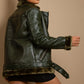 Faux Fur Collar Aviator Jacket (11729)