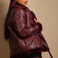 Faux Fur Collar Aviator Jacket (11729)