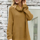 Fashion Khaki Cozy Long Sleeves Turtleneck Sweater