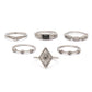 6 PC Assorted Ring Set