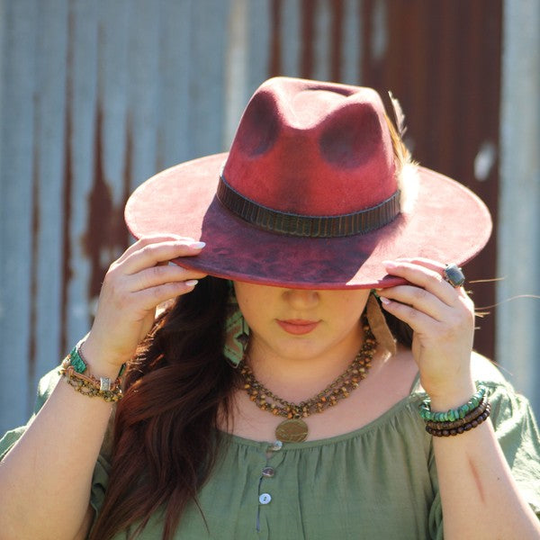 Wood Disc Beaded Stretch Bracelet