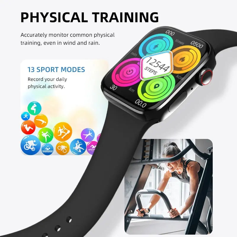 2022 NEW Smartwatch HW8 Max Men 1.99&quot; full screen NFC Right angle design bluetooth call Women Smart Watch PK DT7 W57 W27 HW22 - Executive-Skincare