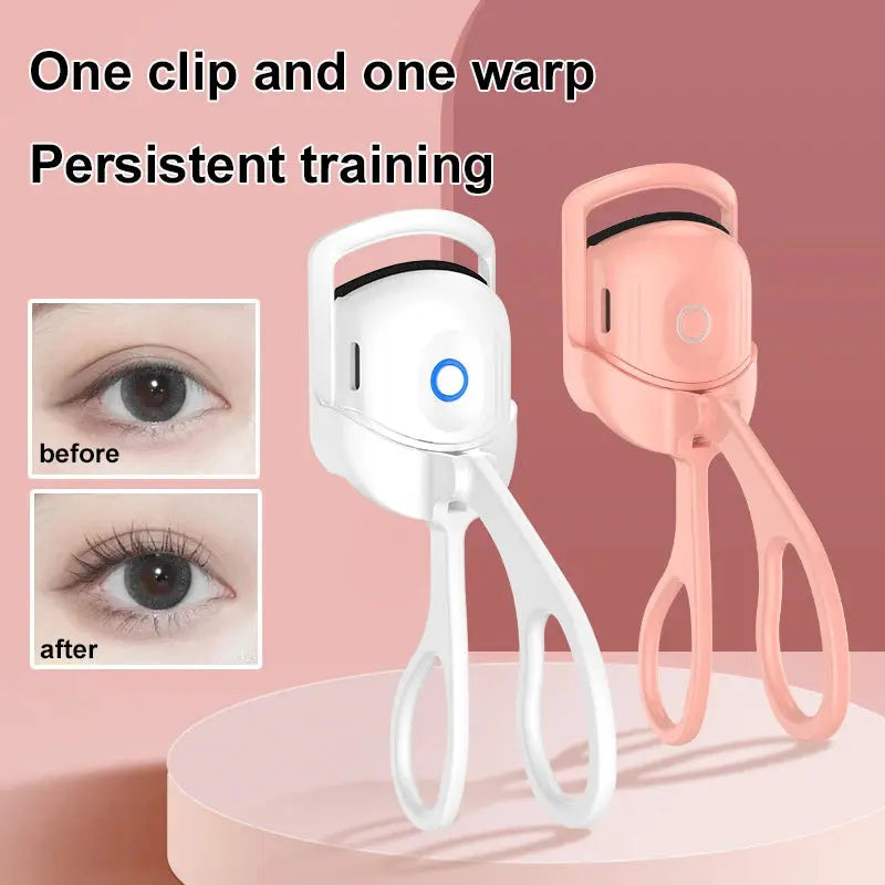 Portable Electric Heated Eyelash Curler Long-Lasting Eye Lashes Thermal Makeup Tool for Perfect Curls - Image #2