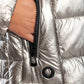 Long winter jacket with hood, 2237, silver