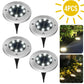 4/8 LEDs Solar Powered Buried Light Outdoor Pathway Garden Decking