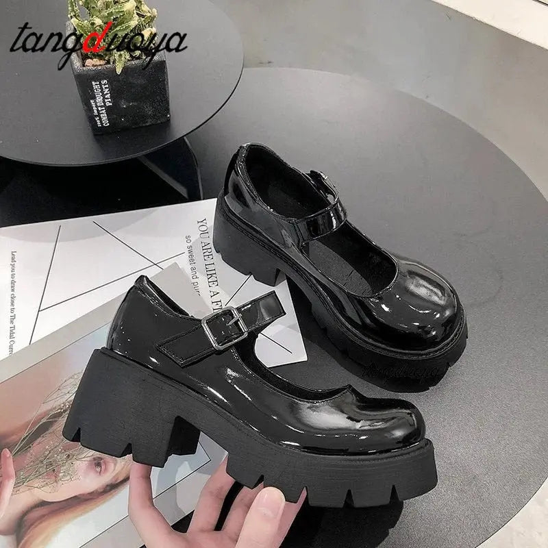 shoes heels mary janes Pumps platform Lolita shoes on heels Women&#39;s shoes Japanese Style Vintage Girls High Heel shoes for women - Executive-Skincare