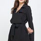 Lightweight Open-Front Drape Jacket with Shoulder Tabs