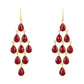 Erviola Gemstone Cascade Earrings Gold Garnet