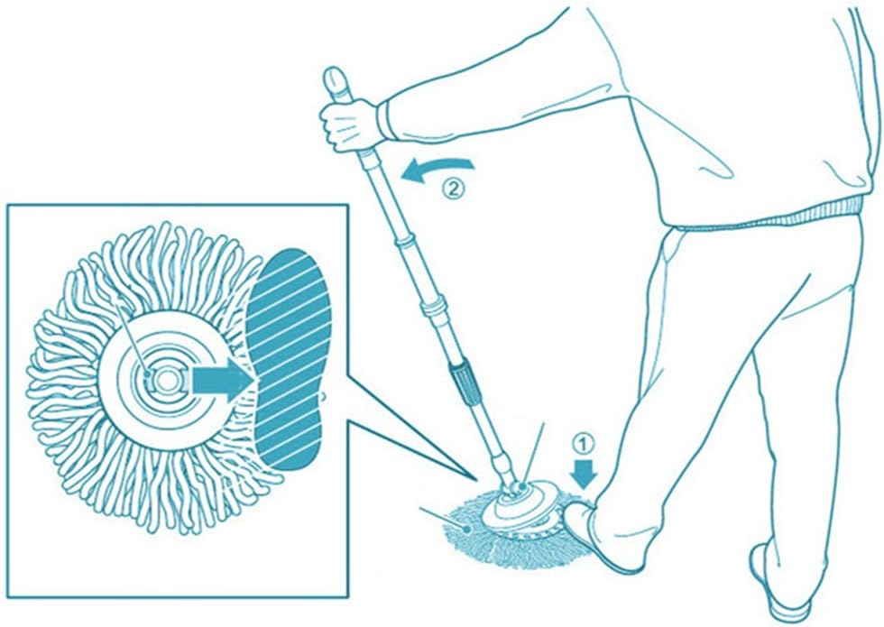 6 Pack Replacement Microfiber Mop Head Refill 360° Spin Easy Cleaning