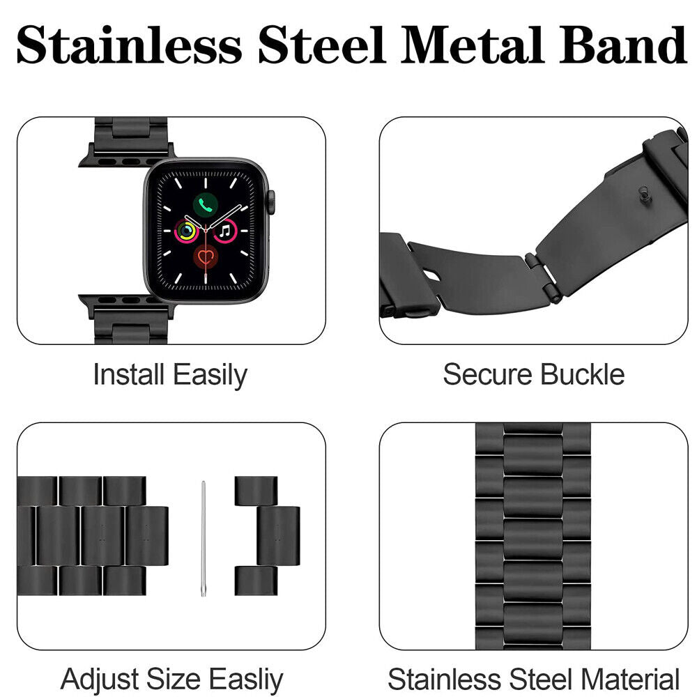 Stainless Steel For Apple Watch iWatch Band 8 7 6 5 4 3 2 SE