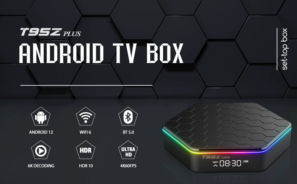 2023 Upgraded T95Z Plus Smart Android 12.0 TV Box Quad Core 6K HD