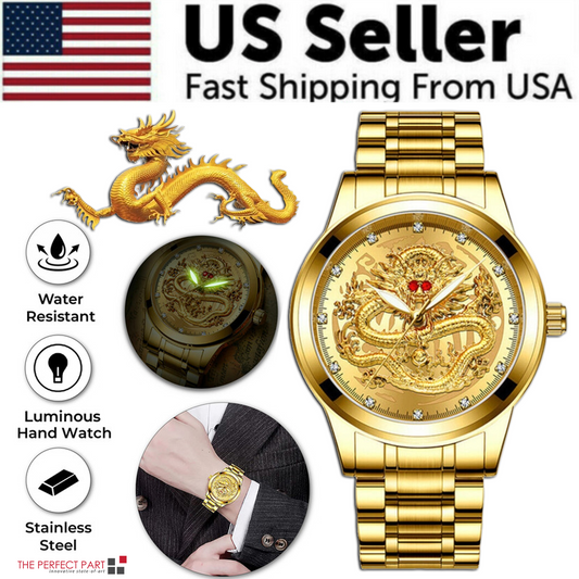 Business Gift Waterproof Gold Men's Diamond Quartz Watch Classic
