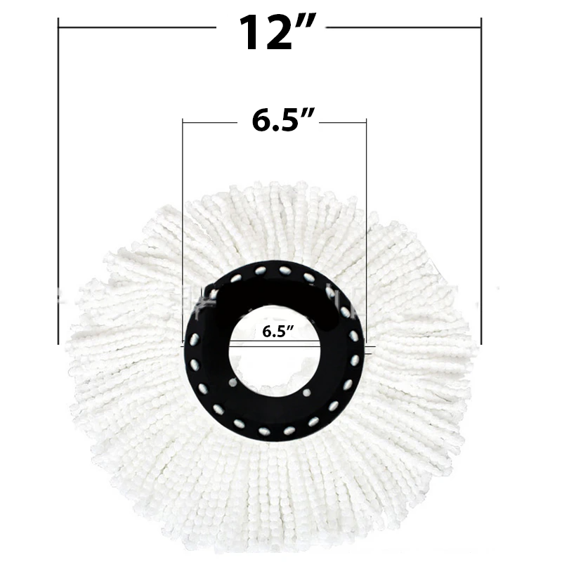 6 Pack Replacement Microfiber Mop Head Refill 360° Spin Easy Cleaning