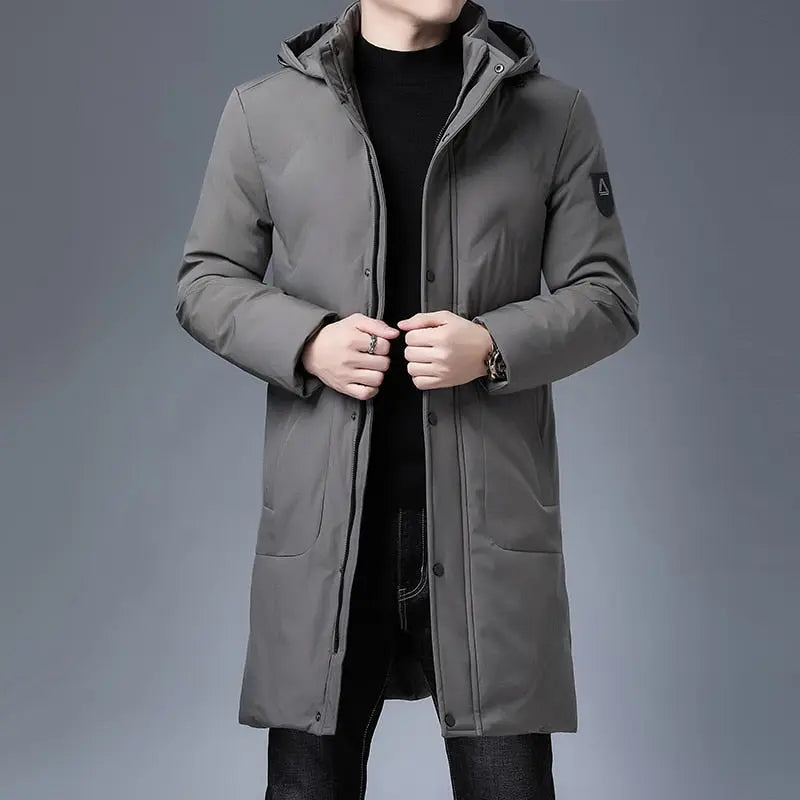 Top Quality Winter Thicken New Brand Designer Casual Fashion Outwear Parkas Jacket Men Longline Windbreaker Coats Men Clothing - Executive-Skincare