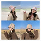 Luxury Brand Bucket Hat For Women Outdoor Warm Velvet Plaid Cashmere Wool Basin Fisherman Hat Panama Caps - Image #4