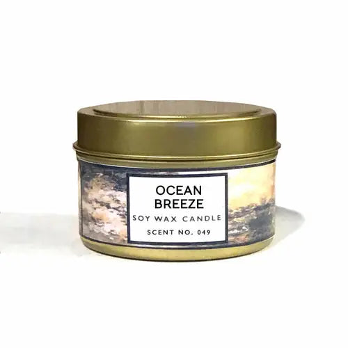 Ocean Breeze Scented Soy Wax Candle - Image #4