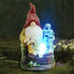 Outdoor Garden Dwarf Statue-resin Dwarf Statue Carrying Magic Ball Solar Led Light Welcome Sign Gnome Yard Lawn Large Figurine - Executive-Skincare