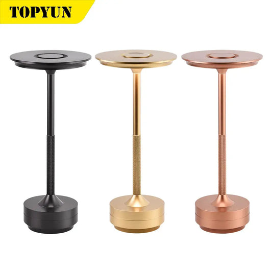 Table lamp for bedroom Chargeable LED touch switch desk lamp for restaurant rechargeable lights USB-C charging table lamp - Image #1