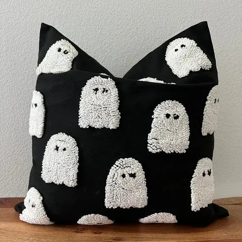 Halloween throw pillow cover, tufted accent pillow - Image #6