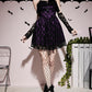 Purple Gothic Lace Up Back Cami Dress Halloween Costume Without Gloves