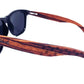 Zebrawood Sunglasses, Stars and Bars With Wooden Case, Polarized,