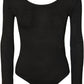 Black Crew Long Sleeve Bodysuit