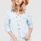 Women's Lace Up Blouse Top