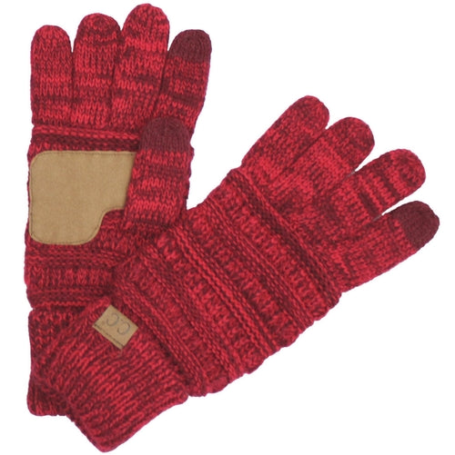 CC Brand Multi-Toned Touchscreen Tech Phone Gloves Winter Accessories