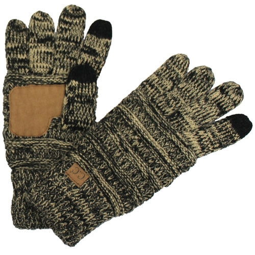 CC Brand Multi-Toned Touchscreen Tech Phone Gloves Winter Accessories