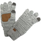 CC Brand Multi-Toned Touchscreen Tech Phone Gloves Winter Accessories