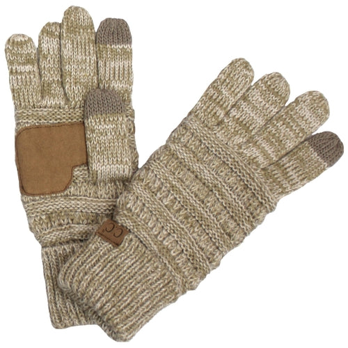 CC Brand Multi-Toned Touchscreen Tech Phone Gloves Winter Accessories