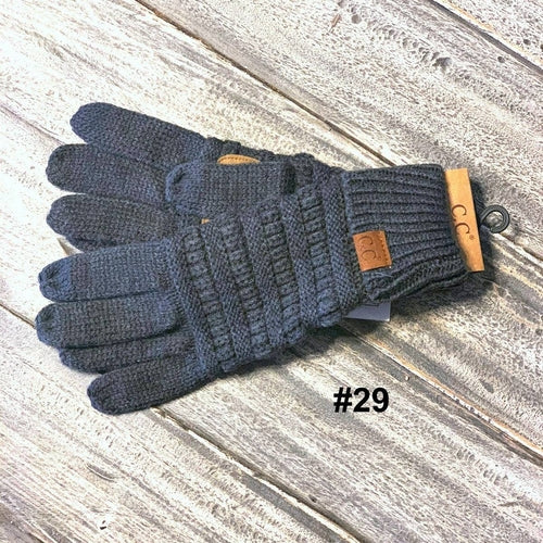 CC Brand Multi-Toned Touchscreen Tech Phone Gloves Winter Accessories