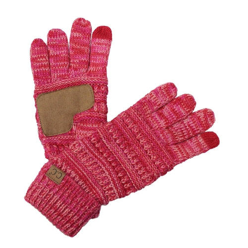 CC Brand Multi-Toned Touchscreen Tech Phone Gloves Winter Accessories