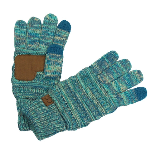 CC Brand Multi-Toned Touchscreen Tech Phone Gloves Winter Accessories