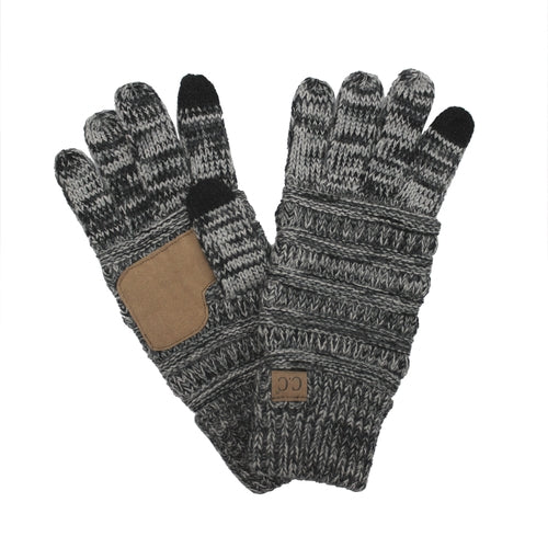 CC Brand Multi-Toned Touchscreen Tech Phone Gloves Winter Accessories