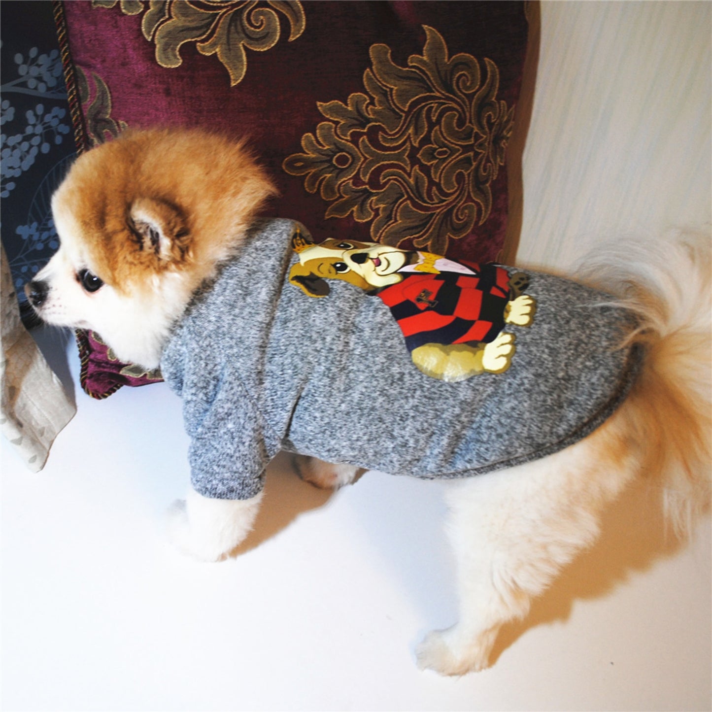 Dog Sweatshirt Pet Clothes Puppy Pullover Autumn  Sweater Classic Love Dad Mom Dog Clothes Pet Supplies