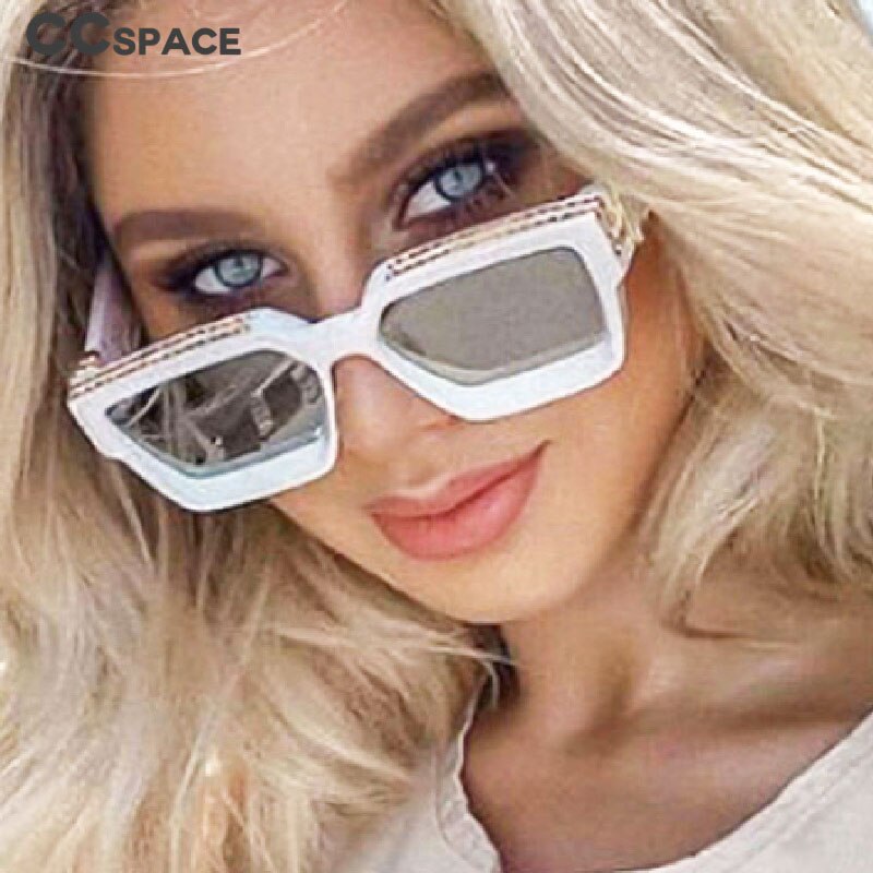 2023 Square Large Frame Luxury Brand Sunglasses Men Women Fashion Uv400 Glasses