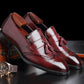 Men's Leather Loafers Brand Shoes Classic Tassel Brogue s Footwear Formal Shoes Casual Bullock Shoes