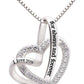 Mother's Day Gift "I Love you for Always & Forever" White Pav'e