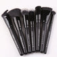 ZOREYA Black Makeup Brushes Set Eye Face Cosmetic Foundation Powder Blush Eyeshadow Kabuki Blending Make up Brush Beauty Tool