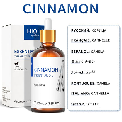 100ML Cinnamon Essential Oils,100% Pure Nature for Aromatherapy Used for Diffuser Humidifier Massage Uplifting