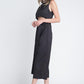 Women's Sleeveless Tie Jumpsuit with Slit