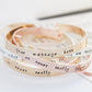 Personalized stamped cuff bracelet, hand stamped message quote