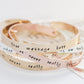 Personalized stamped cuff bracelet, hand stamped message quote