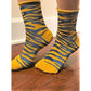 Sierra Socks Zebra Pattern Hi Anklet Casual Cotton Womens 2 Pair Socks