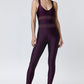 Women Workout Jumpsuit- Purple Mystery