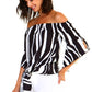 Women's Strapless Striped Bandage Blouse